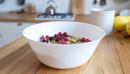 fresh cereals in a bowl