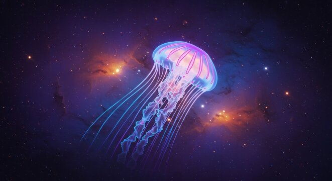Jellyfish in cosmic space