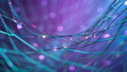 Network of vibrant glowing lines