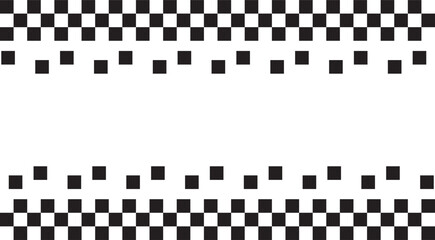  Checkerboard border background, vintage taxi checkered frame with copy space on pale cream © Lepe PNG