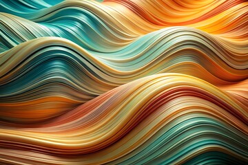 Abstract Flowing Lines Creates Dynamic Surface Pattern with Vibrant Colorful Wave Texture for Modern Backgrounds and Artistic Design with Smooth Swirls