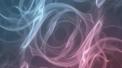 Dynamic abstract background featuring flowing neon pink and blue smokelike light trails and swirling patterns - Powered by Adobe