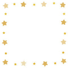 シンプルで可愛い星のフレーム・正方形