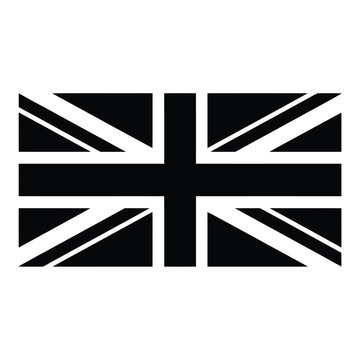 Black and white union jack flag graphic design