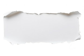 A blank. torn piece of white paper lying on a clean. smooth surface. a minimalist aesthetic that can be used for creative designs. presentations. or artistic expressions