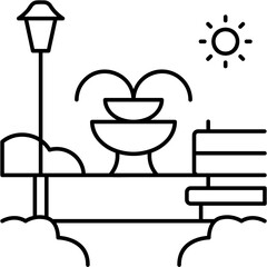 Line Art Park Zone Icon