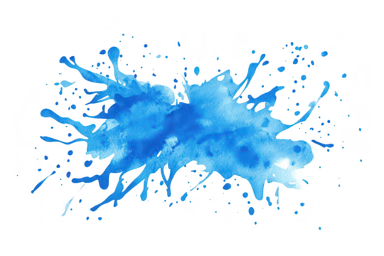 A blue watercolor splash with varying shades and textures. creating an artistic and dynamic effect. suitable for backgrounds. designs. or creative projects