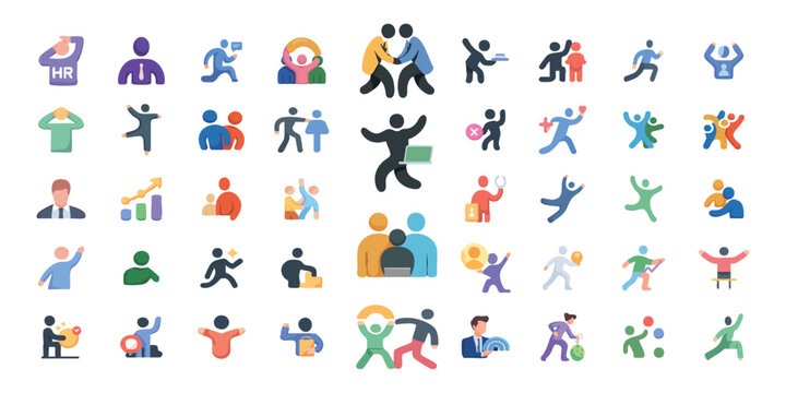  Digital Business Concept Illustrations Showing Various Activities of Online Business Communication Marketing and Social Media Marketing