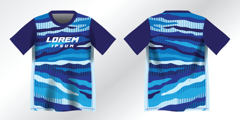 abstract blue background pattern for sport jersey design mockup