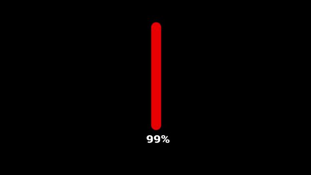 Dynamic loading bar animation showing smooth 0 to 100 percent progress with glowing progress motion, futuristic digital update sequence, modern percentage indicator, seamless progress visualization 