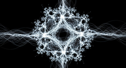 AI Agents Collaborative Task Fractal Network Visualization