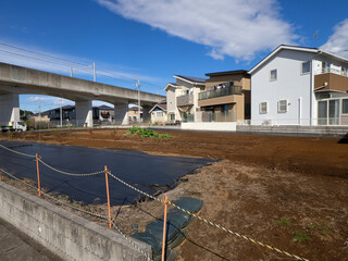新興住宅地の宅地造成　千葉県
