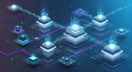 AI Native Service Mesh Cloud Architecture Abstract Background