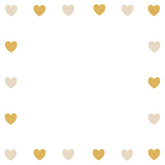 シンプルでかわいいハートのフレーム・正方形