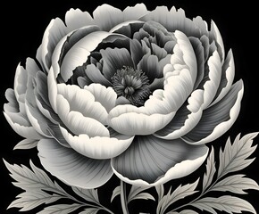 abstract background with white flowers