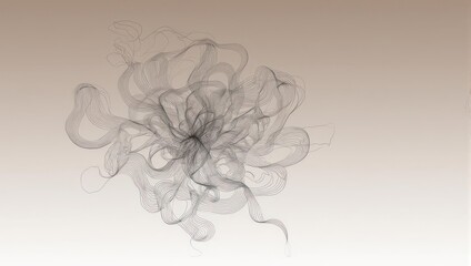 Abstract Ribbon Art - Delicate Swirls and Curves in a Light-Filled Space.