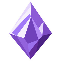 violet diamond sparkling luxury flat color vector illustration template design