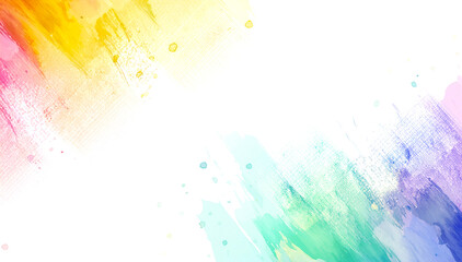 カラフルな水彩ペイントのフレーム