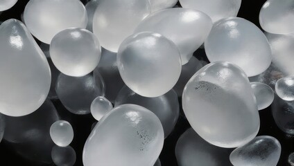 Abstract Spheres - A Collection of Translucent Bubbles in a Dark Void.