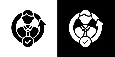 Obraz premium Employee Retention Icon Vector Illustration. Designed For Creative Flexibility In Light And Dark Versions. 