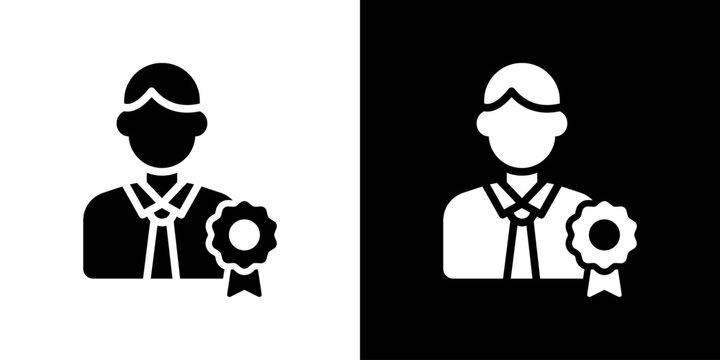 Employee Recognition Icon Vector Illustration. Designed For Creative Flexibility In Light And Dark Versions. 