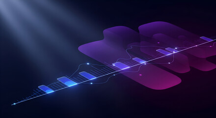 AI Video Summarization Abstract Technology Visualization