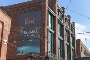 Fototapeta premium Thermea Spa Village mural at The Distillery Historic District, 55 Mill St, Toronto