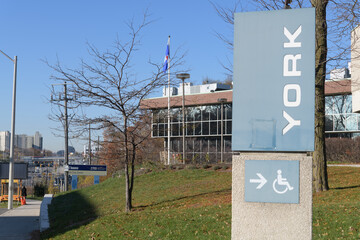Fototapeta premium York Civic Centre, city government office, located at 2700 Eglinton Av W, Toronto
