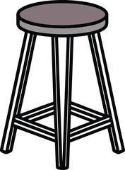 wooden chair isolated on white