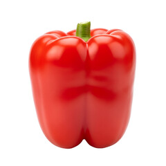 Vibrant red bell pepper, a healthy and fresh vegetable, isolated on transparent background