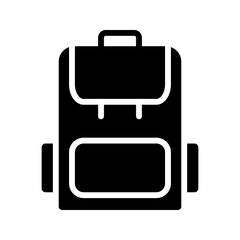 Backpack for student books and school supplies icon.
