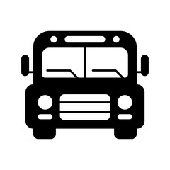 Transportation vehicle for students and school travel icon.
