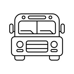 Lineart icon for children's transport and student travel.
