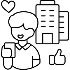 Line Art Corporate Influencer Icon