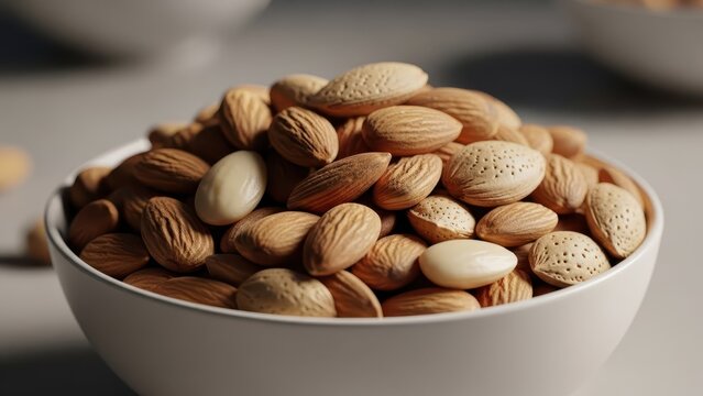 Harvesting almonds a culinary adventure in a rustic kitchen showcasing fresh ingredients and healthy living