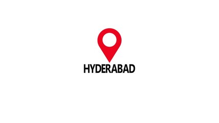 Location of the city of hyderabad ,the name of the place with the location has been displayed. GPS location tracking icon. Location pin icon search location idea for travl and gps navigation