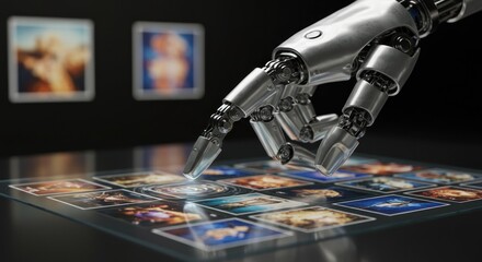 Robotic arm manipulating images