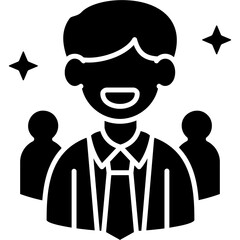 Glyph Solid Public Figure Icon
