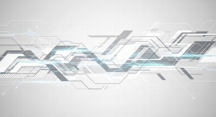 Futuristic Tech Grid: A dynamic digital landscape with intricate interconnected lines and glowing elements. It embodies innovation and technological advancement.