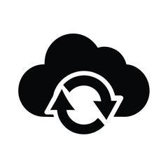 Cloud Sync Icon Vector Illustration