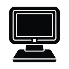 Computer Desktop Icon Vector Illustration
