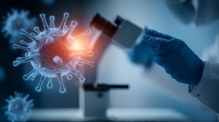 Conceptual Image of Scientific Research on a New Virus