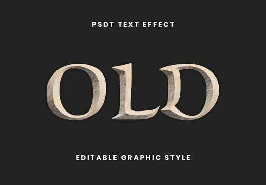 Chiseled Stone Engraved Text Effect