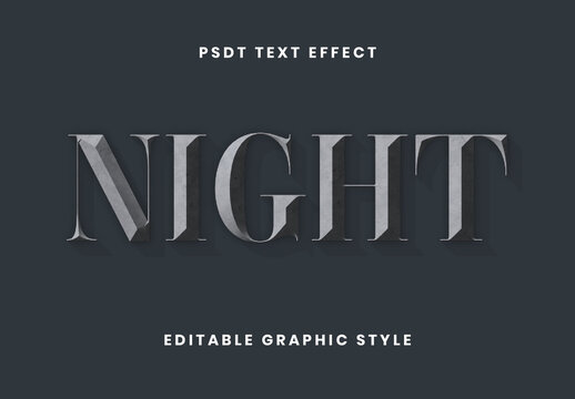 Gray Old Silver Text Effect Vintage Serif Engraved Font