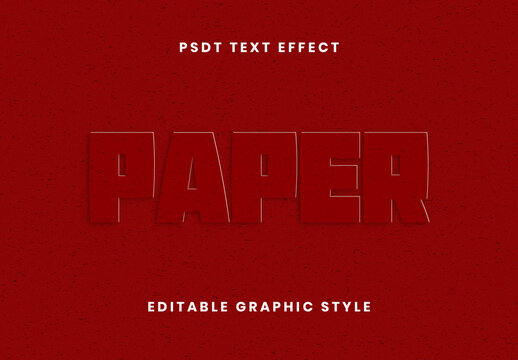 Bold Paper Embossed Text Effect