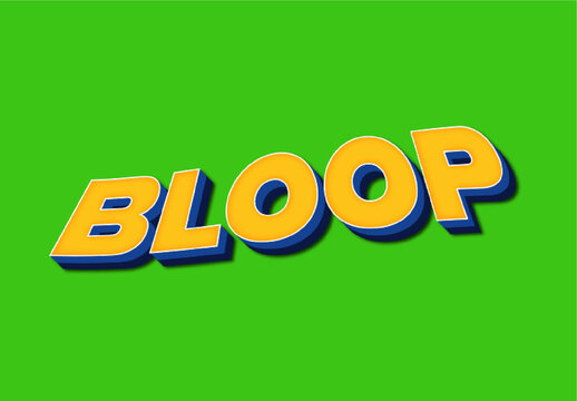 Yellow And Blue Cartoon 3D Text Effect Comic Bold Fun Font