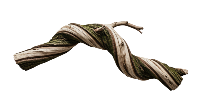 Closeup of Twisted Brown and White Rope.