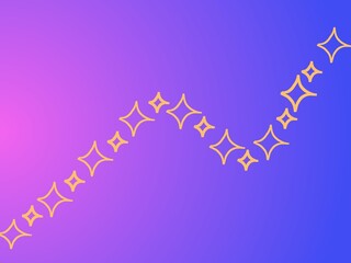 Gold sparkle decoration with pink and blue background
