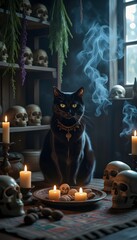 cat and candle