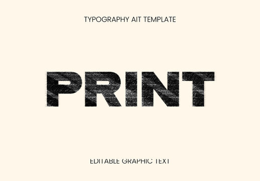 Bad Print Text Effect